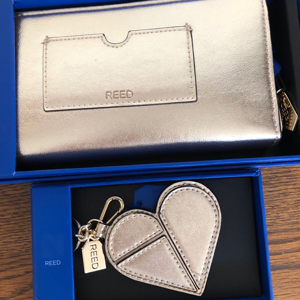Reed Gold Wallet & Heart Key Chain